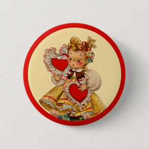 Vintag Hearts Sweetheart Button
