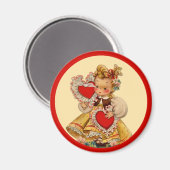 Vintag Hearts Sweetheart Magnet (Vorderseite/Rückseite)
