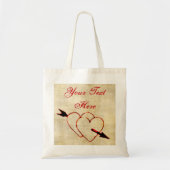 Vintag Hearts Tote Bag Tragetasche (Vorne)