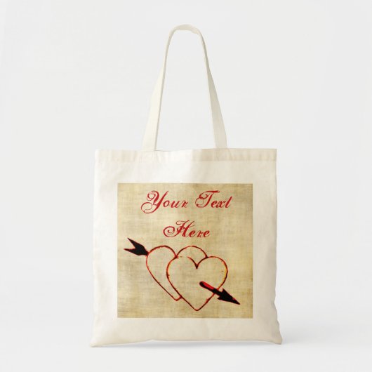 Vintag Hearts Tote Bag Tragetasche (Vorne)