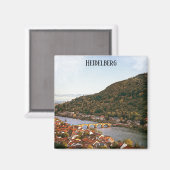 Vintag Heidelberg Deutschland Stadtansicht Magnet (Vorderseite/Rückseite)