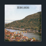 Vintag Heidelberg Deutschland Stadtansicht Magnet<br><div class="desc">Dieses Kunstwerk zeigt die Landschaft und Architektur der Stadt Heidelberg,  das große Souvenir und die Geschenkidee für jeden Touristen einer der schönsten deutschen Städte.</div>