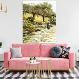 Vintag Helen Allingham Irish Hütte Leinwanddruck