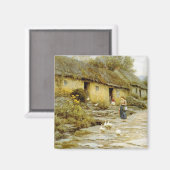 Vintag Helen Allingham Irish Hütte Magnet (Vorderseite/Rückseite)