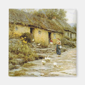 Vintag Helen Allingham Irish Hütte Magnet (Vorne)