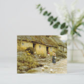 Vintag Helen Allingham Irish Hütte Postkarte (Stehend Vorderseite)