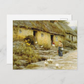 Vintag Helen Allingham Irish Hütte Postkarte (Vorne/Hinten)