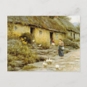 Vintag Helen Allingham Irish Hütte Postkarte (Vorderseite)