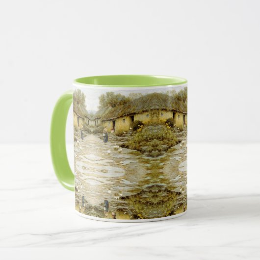 Vintag Helen Allingham Irish Hütte Tasse (Vorderseite Links)