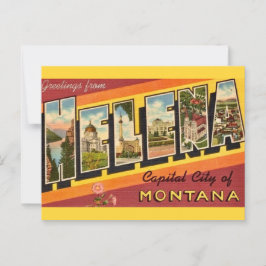 Vintag Helena MT Greeting Postkarte