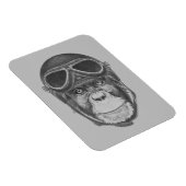 Vintag Helmet Chimpanzee Magnet (Rechte Seite)