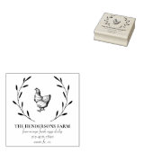 Vintag Hen Eggs Carton Custom Farmhouse Info Gummistempel (Stempel)