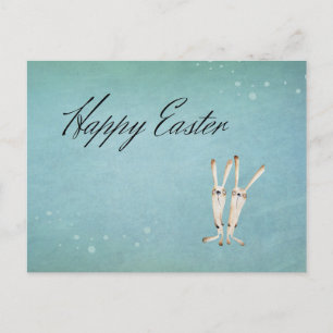 Vintag Hen Happy Easter Postkarte
