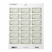 Vintag Hen Kleines rechteckiges Etikett Adressaufkleber (Vorne)