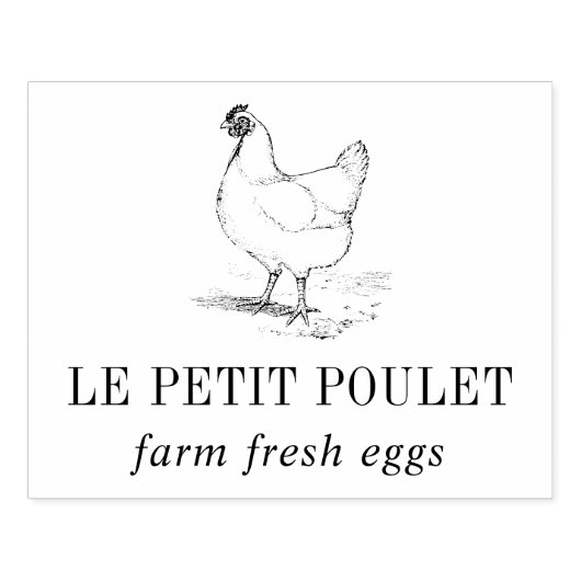 Vintag Hen | Landeisbetrieb Gummistempel (Prägung)