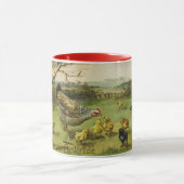 Vintag Hen Osterferien Tasse (Zentrum)