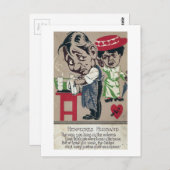 Vintag Hen Pecked Husband Postkarte (Vorne/Hinten)