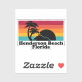 Vintag Henderson Beach Florida Aufkleber (Blatt)