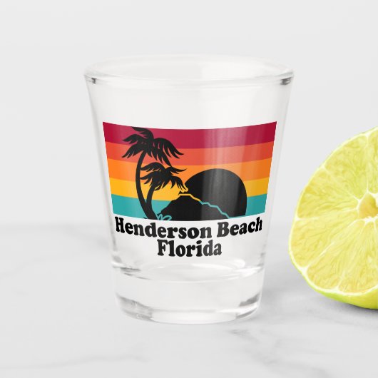 Vintag Henderson Beach Florida Schnapsglas (Vorderseite)