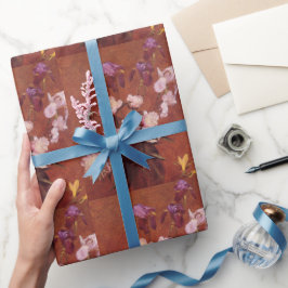 Vintag Henri Latour Bouquet von Peonies und Iris Geschenkpapier