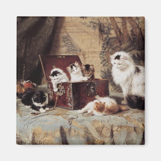 Vintag Henriette Ronner-Knip Fond of Juwelry Magnet (Vorne)