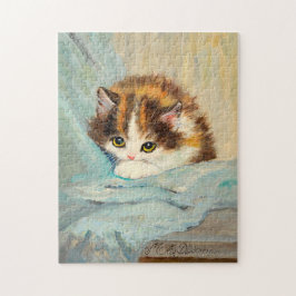 Vintag Henriëtte Ronner Knip Niedliche Kittenmaler Puzzle