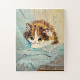 Vintag Henriëtte Ronner Knip Niedliche Kittenmaler Puzzle