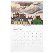 Vintag Henry Lyman Saÿen Modernist Art Calendar Kalender (Feb 2026)