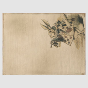 Vintag Herald White Rabbit Alice im Wunderland Seidenpapier