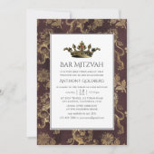 Vintag Heraldic Bar Mitzvah Einladung (Vorderseite)