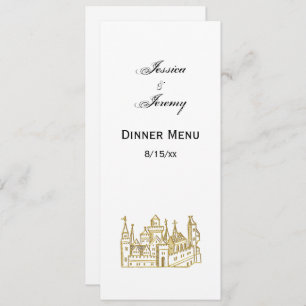 Vintag Heraldic Castle #2 Wappen Imitate Gold Einladung