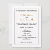 Vintag Heraldic Castle #2 Wappen Imitate Gold Einladung (Rückseite)