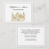 Vintag Heraldic Castle #2 Wappen Imitate Gold Visitenkarte (Vorne/Hinten)