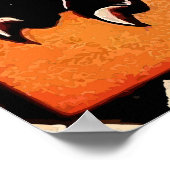 Vintag Heraldic Lion (Belgien) Poster (Ecke)