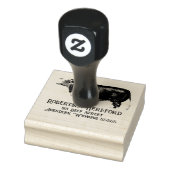 Vintag Hereford Bull Gummistempel (Stempel)