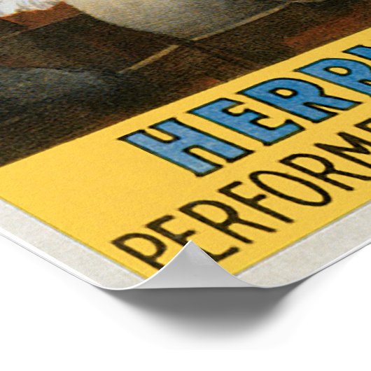 Vintag Herermann The Great Magic Poster (Ecke)