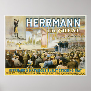 Vintag Herermann The Great Magic Poster