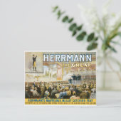 Vintag Herermann The Great Magic Poster Postkarte (Stehend Vorderseite)