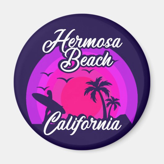Vintag Hermosa Beach California Magnet (Vorne)