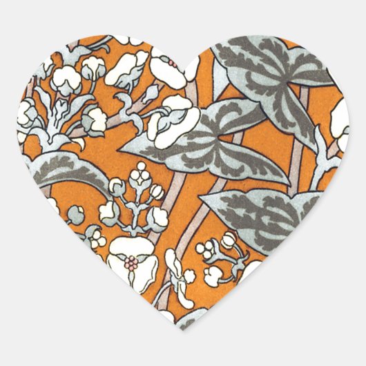 Vintag Herz-Aufkleber (Vorderseite)