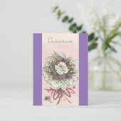 Vintag Herzlichen Glückwunsch Bouquet Postkarte (Stehend Vorderseite)
