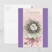 Vintag Herzlichen Glückwunsch Bouquet Postkarte (Vorne/Hinten)