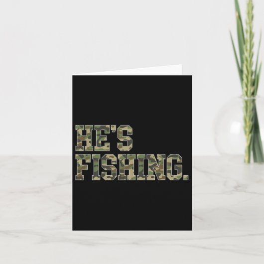 Vintag Hes Fishing Camouflage Camouflage Fishing F Karte (Vorderseite)