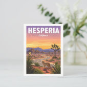 Vintag Hesperia California Postkarte (Stehend Vorderseite)