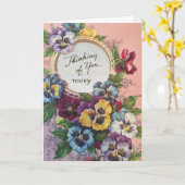 Vintag - heute denkend an Sie, Karte (Gelbe Blume)