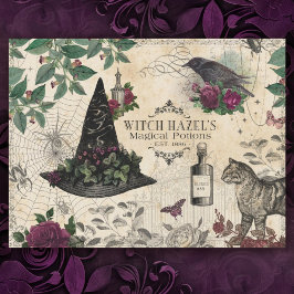 Vintag-Hexe-Halloween-Ephemera Geschenkpapier Set