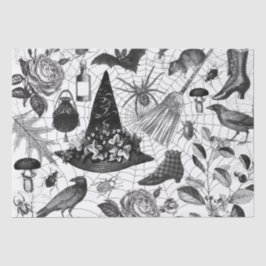 Vintag-Hexe-Halloween-Ephemera Seidenpapier