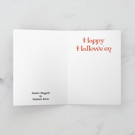 Vintag Hexe von Vladimir Kirin Karte (Innenseite)