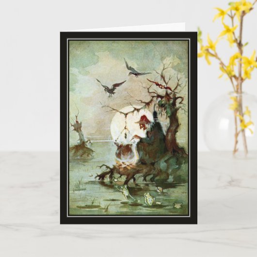 Vintag Hexe von Vladimir Kirin Karte (Gelbe Blume)