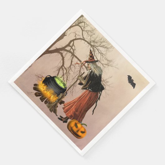 Vintag Hexenpapier Napkin Serviette (Ecke)